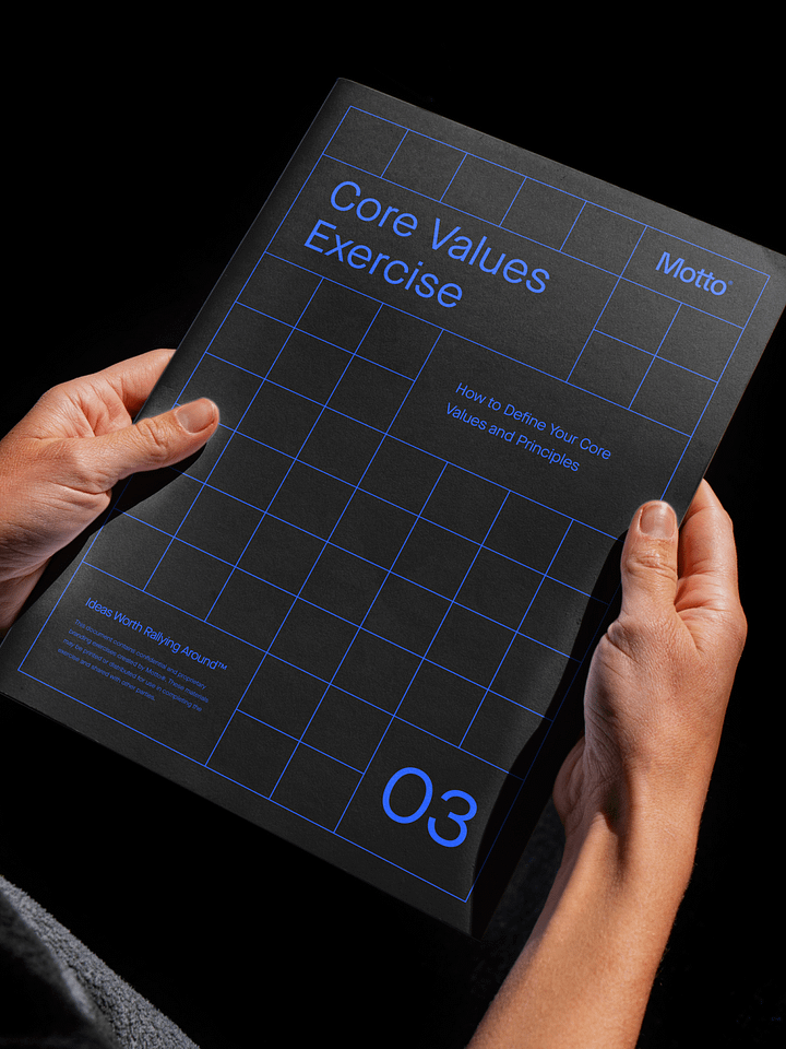 Motto® Core Values Workbook product image (1)