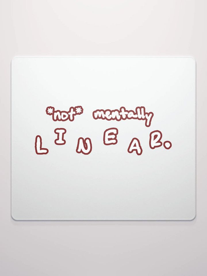 *not* mentally linear (lined design, #6D1616) mouse pad product image (2)