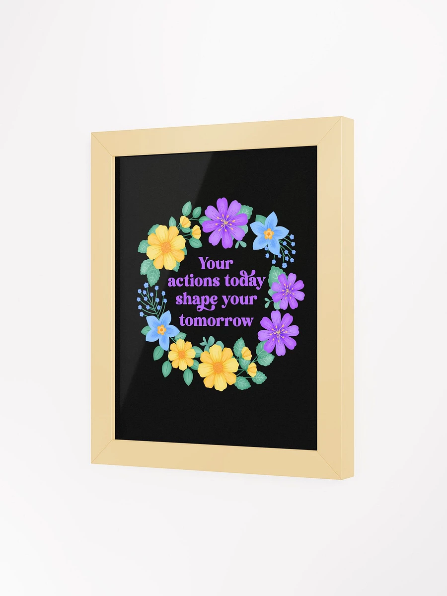 Your actions today shape your tomorrow - Motivational Wall Art Black product image (3)