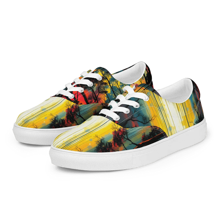 women's sizing, Enchanted Forest Lace-Up Canvas Shoes product image (2)