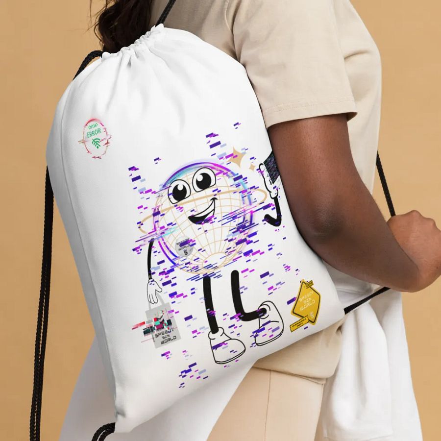 Glitch W0rLD Gym bag product image (4)