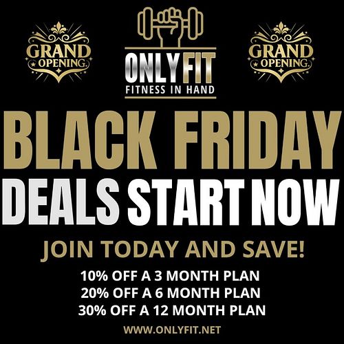 ‼️Grand Opening Sale‼️

Thinking about kicking off a workout routine but feeling a bit lost? With OnlyFit, you’ll find everyt...