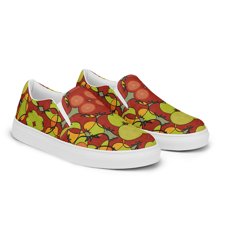 Tomato Glow – Men's Slip-On Canvas Shoes product image (2)