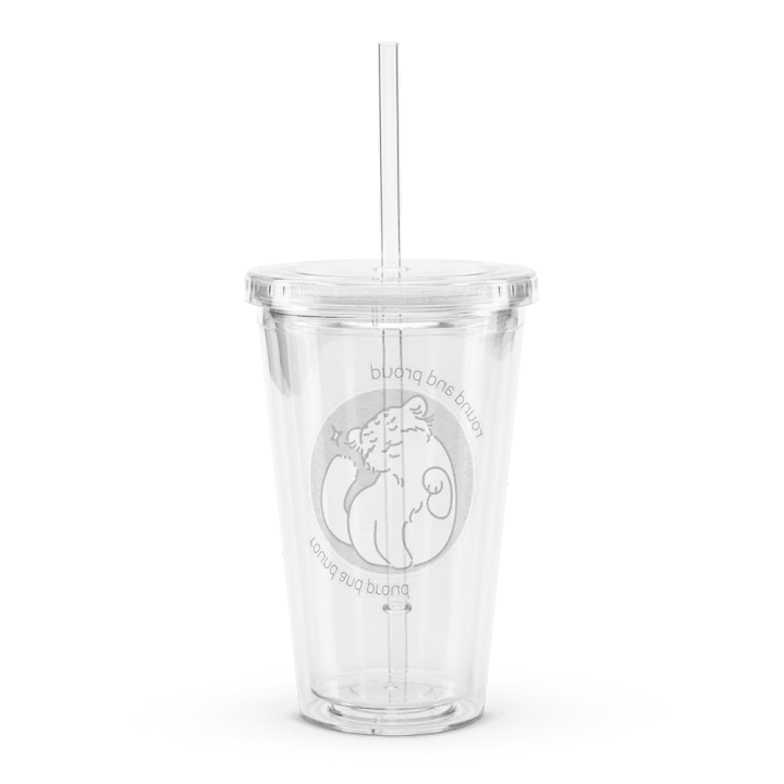 Round and Proud Manul Unlabeled Version - Transparent Cup & Straw product image (2)