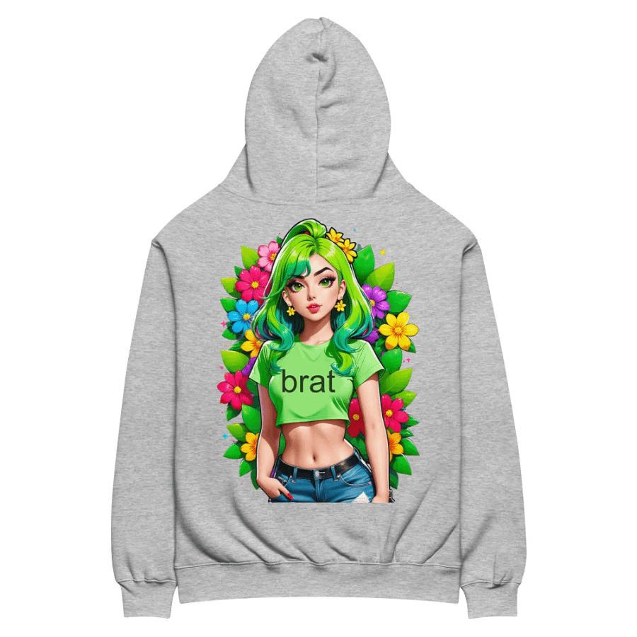 Brat - Premium Hoodie (Athletic Heather) Brat Life - v2 (Back Printed Design) product image (3)