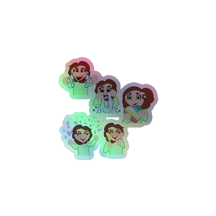 Sweet Sub Emotes ~ holographic sticker sheet product image (1)