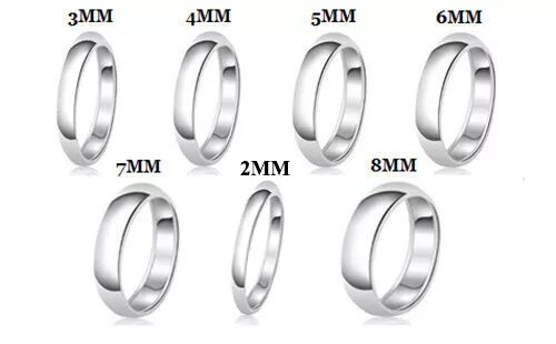 Sterling Silver 925 Wedding Band Promise Ring Plain Comfort FREE ENGRAVE 2mm-8mm product image (2)