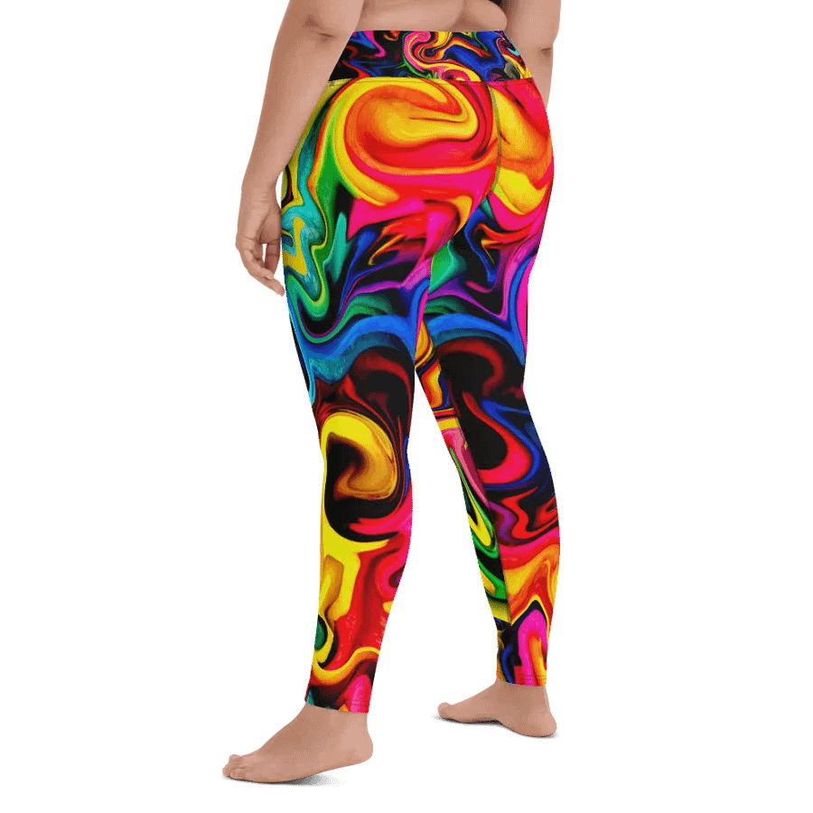 Vibrant Rainbow Patterned Yoga Pants | Bold & Colorful Leggings for Everyday Use product image (11)