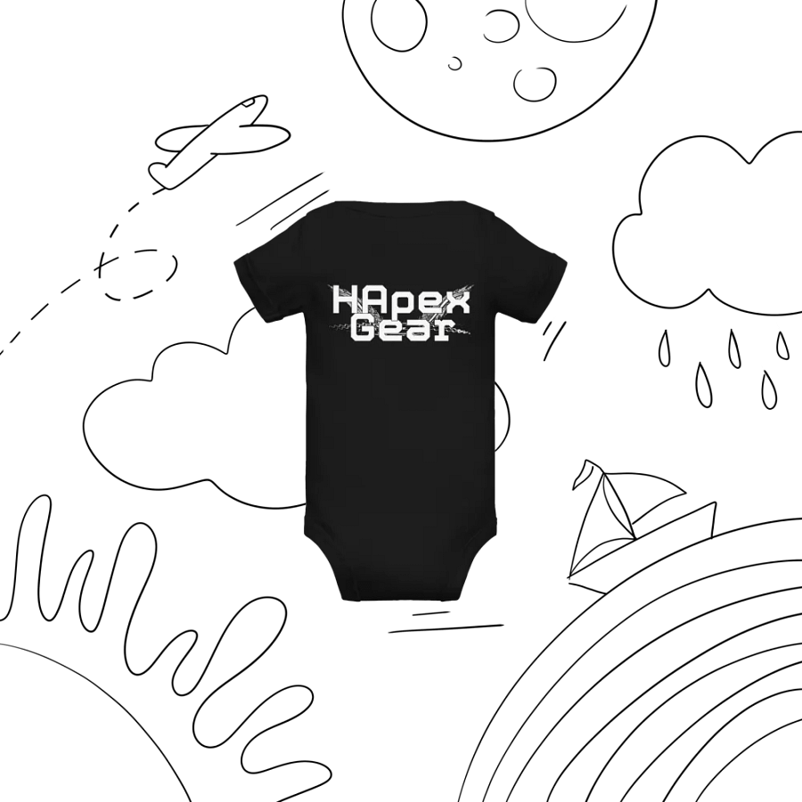 Baby Short Sleeve One Piece - Embroidered - White HApex Gear White Logo product image (56)