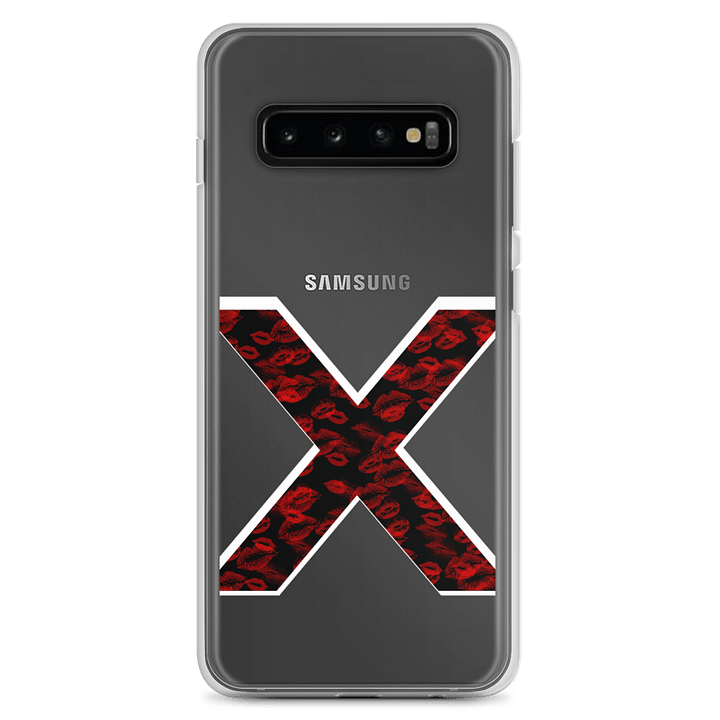 Black X Red Lipstick Kisses Phone Case S product image (2)