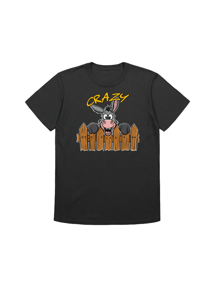 Funny Donkey - "Crazy" Peek Over Fence Graphic T-Shirt product image (7)