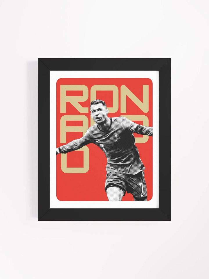 Cristiano Ronaldo BW Portugal Name Art Framed Print product image (1)