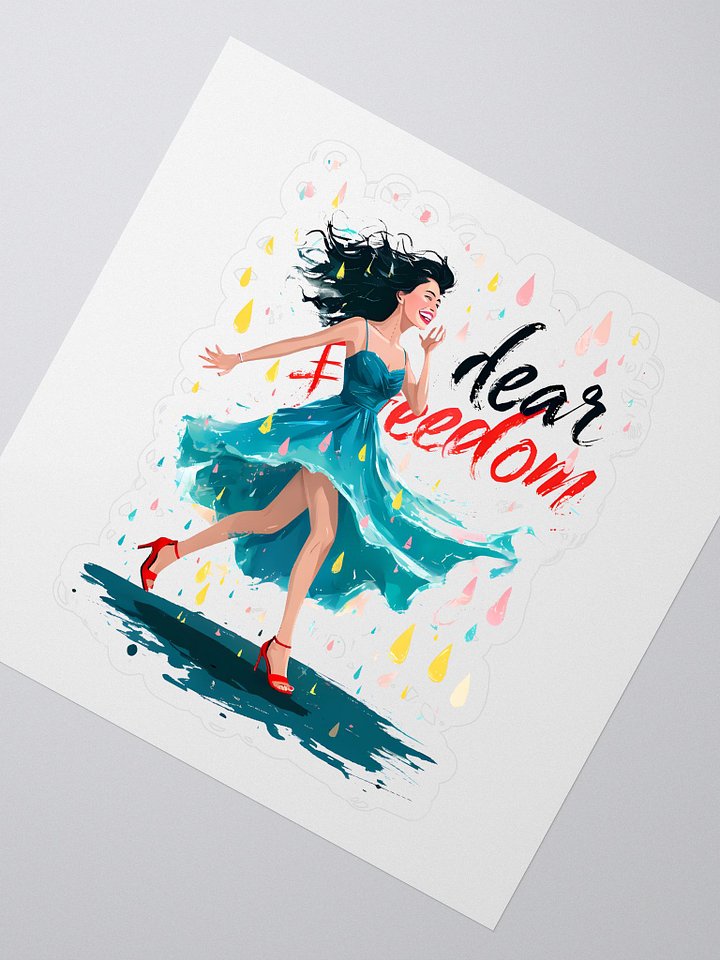 Embrace Freedom | Colorful Rain Dance Art Print Sticker product image (2)