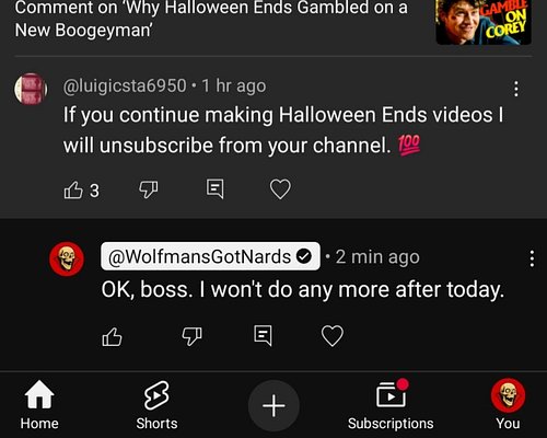 We found ourselves a Myers (not Halloween) fan over here.