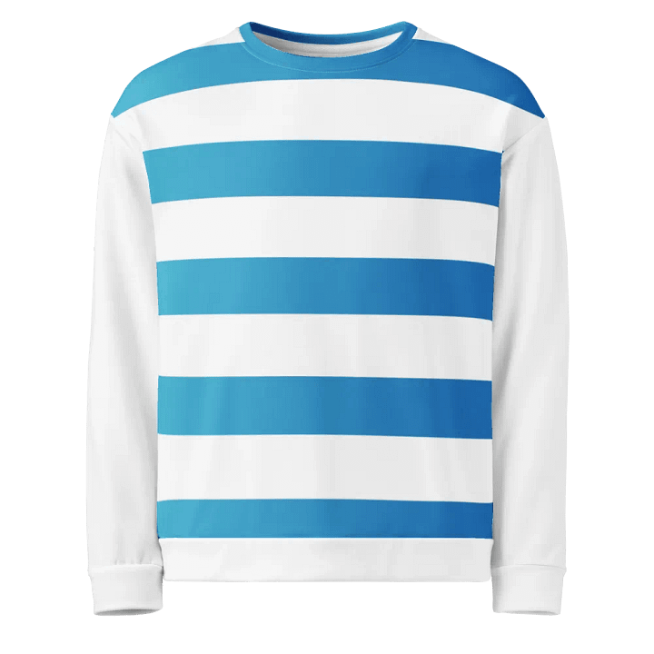 Gradient Blue and White Striped Sweatshirt product image (1)