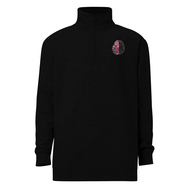 all hail the brain (quarter zip with color design) product image (1)
