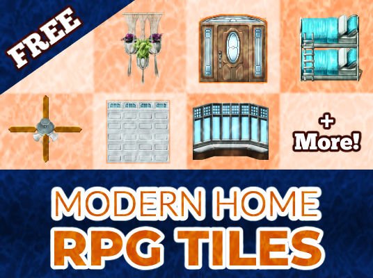 FREE RPG Maker Modern House Tiles product image (1)