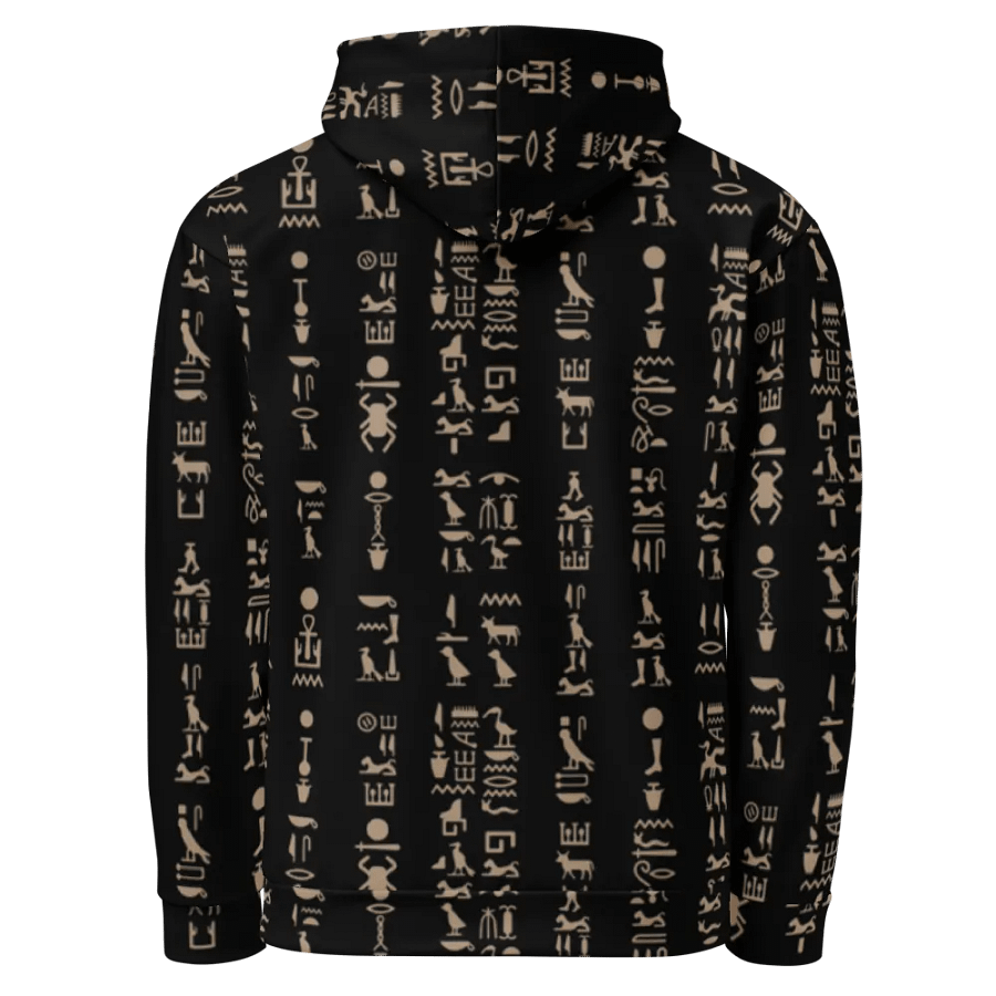 Isis Black Hieroglyphs All Over Print Unisex Hoodie product image (3)