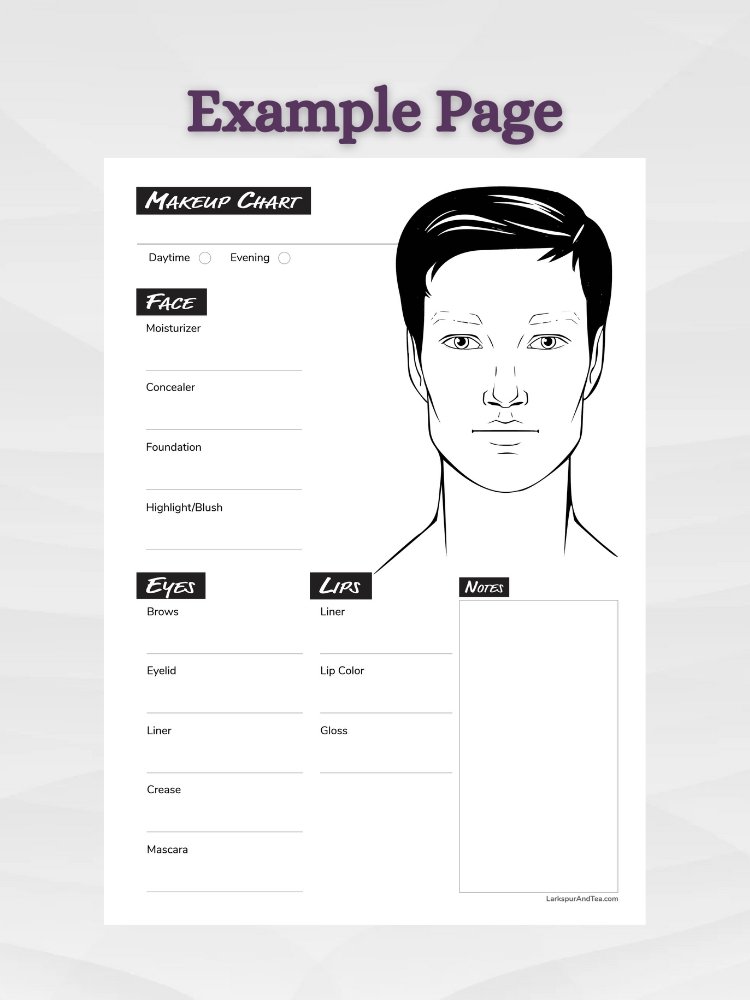 Cosplay Costume and Makeup Planner - Male, Female, and Child Body Templates product image (3)