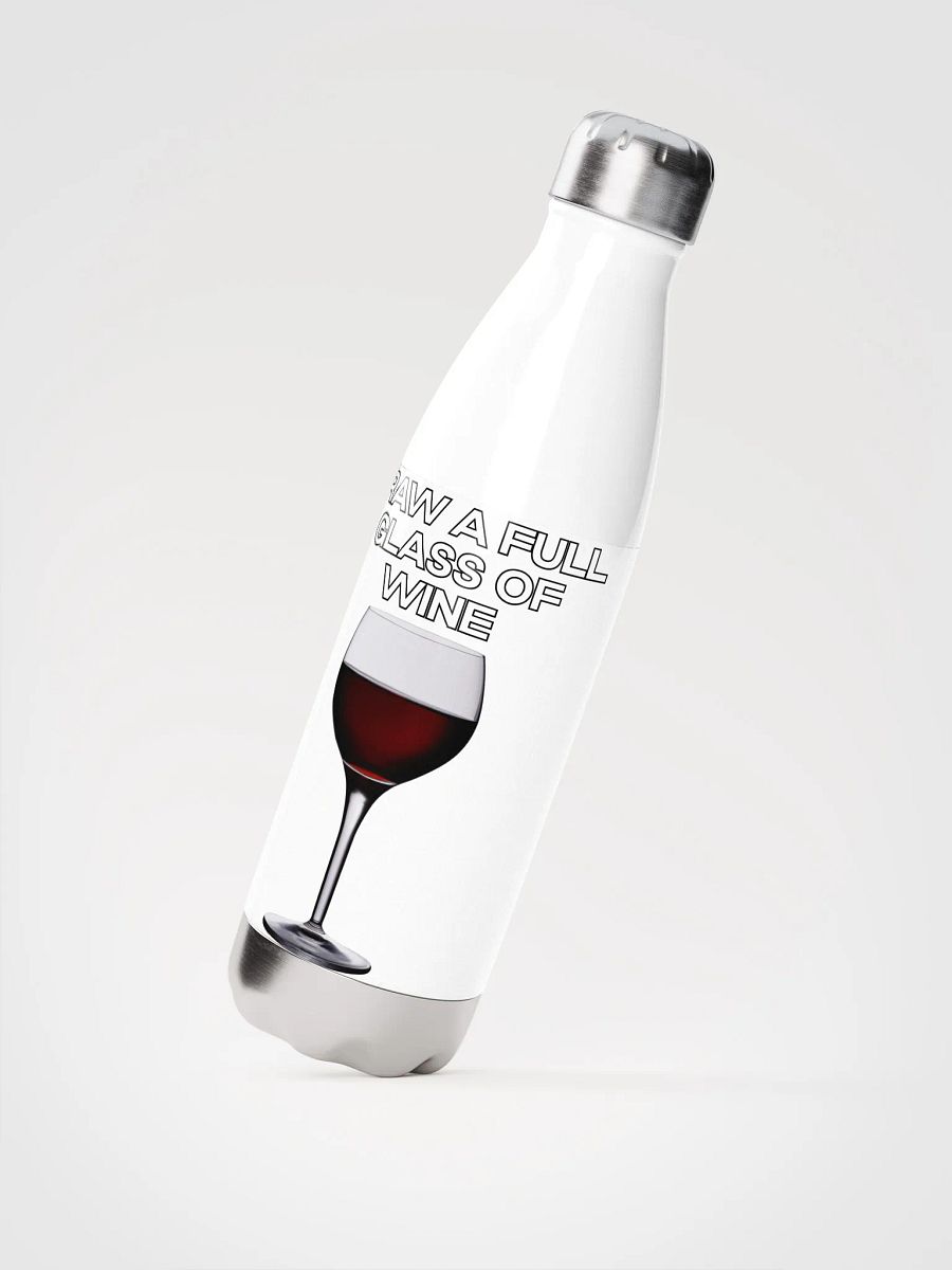 Draw a Full Glass of Wine Water Bottle product image (2)