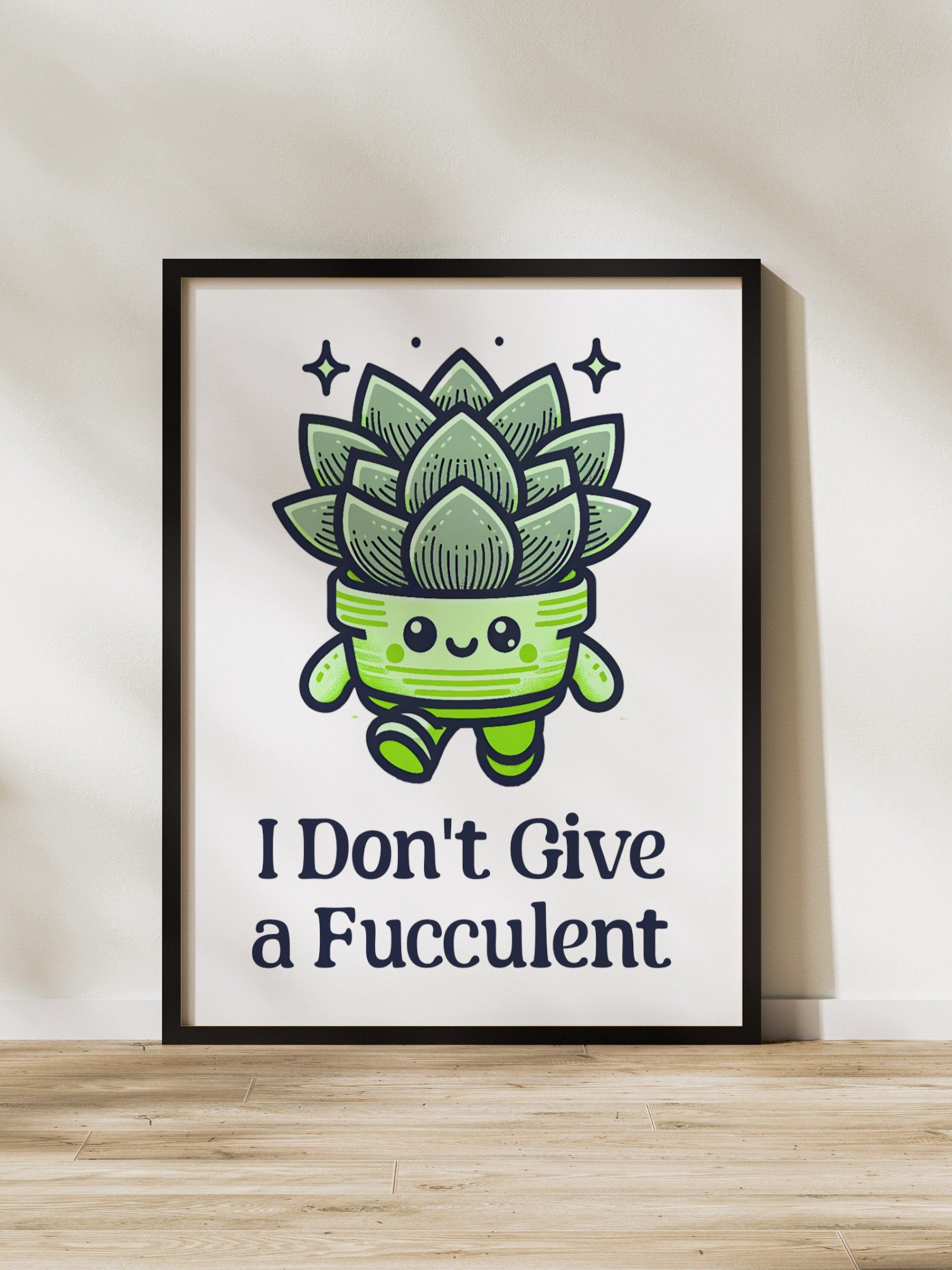 I Don't Give a Fucculent Funny Punny Retro Succulent Poster product image (10)