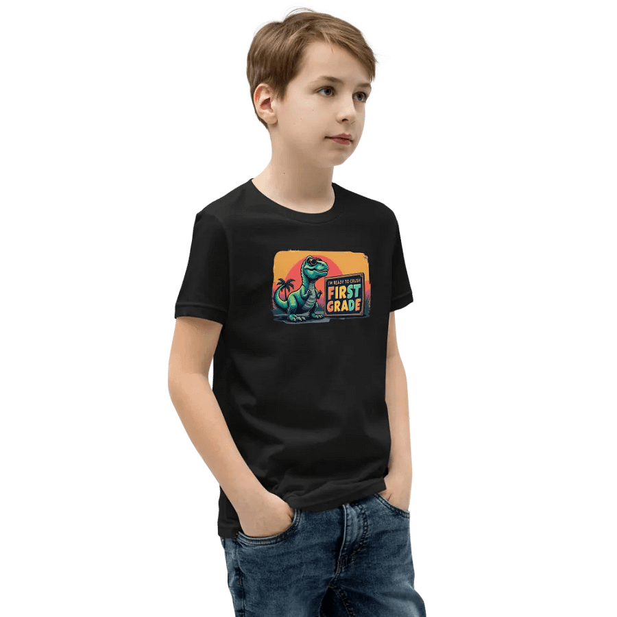 Dino Crush First Grade Youth T-Shirt product image (3)
