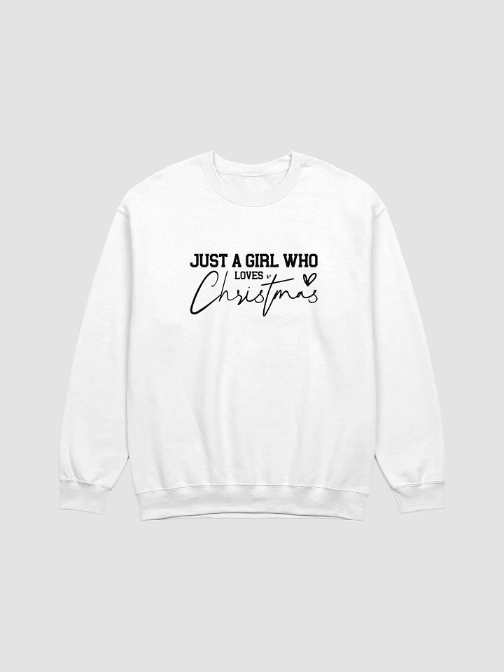Just A Girl Who Loves Christmas Front Print Unisex Crewneck Sweatshirt product image (1)