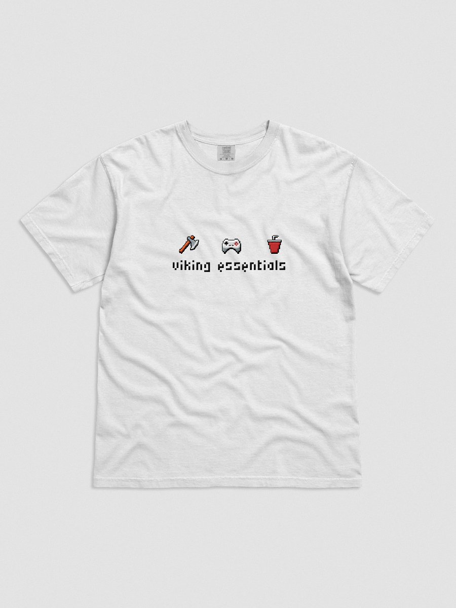 "Viking Essentials" pixel art shirt, embroidered product image (1)