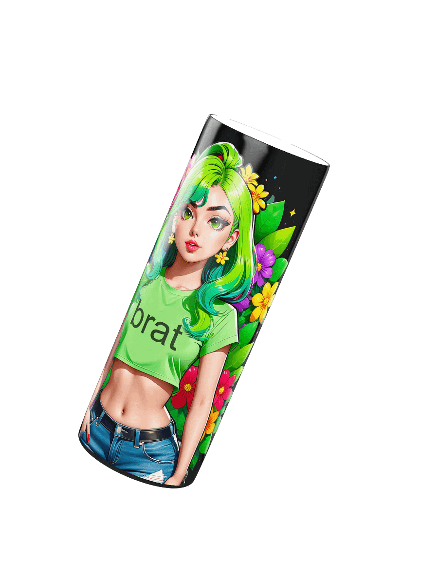 Brat 20 oz Skinny Stainless Steel Tumbler - Black - Brat Life v2 product image (3)