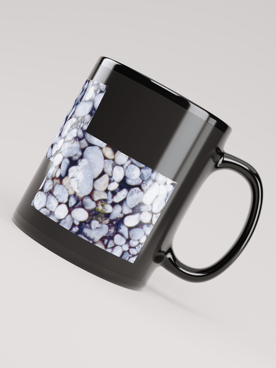 Cama Beach Rocks on black glossy mug product image (4)