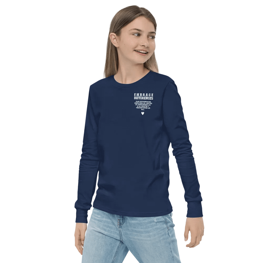 Embrace Differences Long Sleeve Youth T-shirt product image (17)