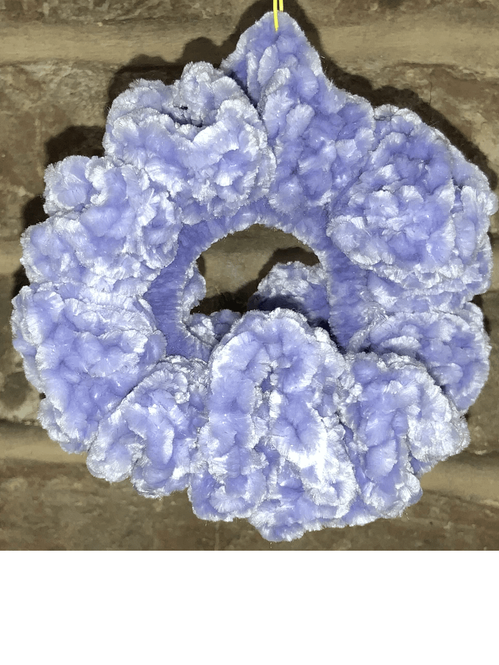 Smokey Blue Velvet Scrunchies product image (1)