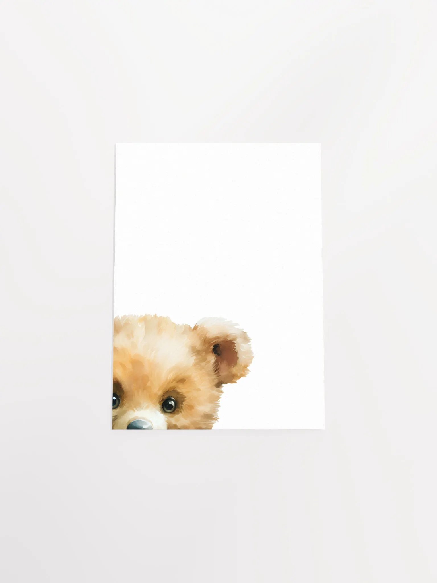 Woodland Shy Bear Peek a Boo Print product image (5)