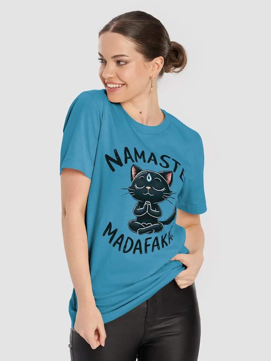 Namaste Madafakas Funny Yoga Cat T-Shirt product image (5)