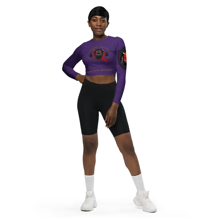 women oni crop top long sleeve (PURPLE) product image (1)