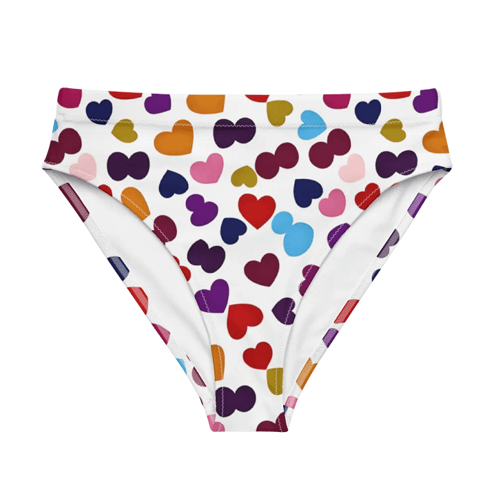 Rainbow Hearts Recycled Bikini Bottom product image (1)