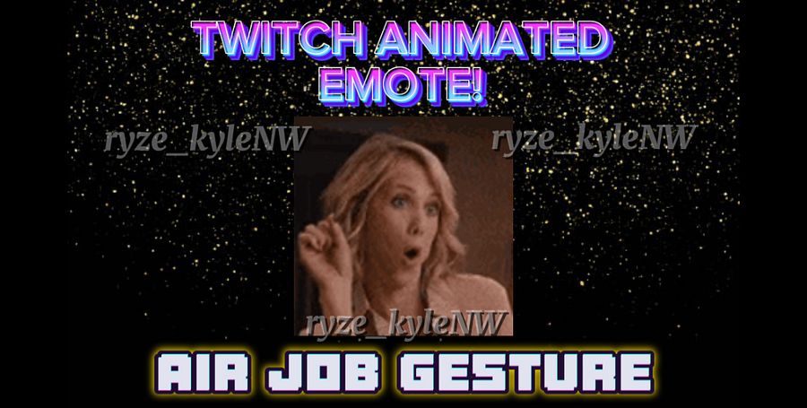 Twitch Animated Emote AIR JOB GESTURE product image (1)