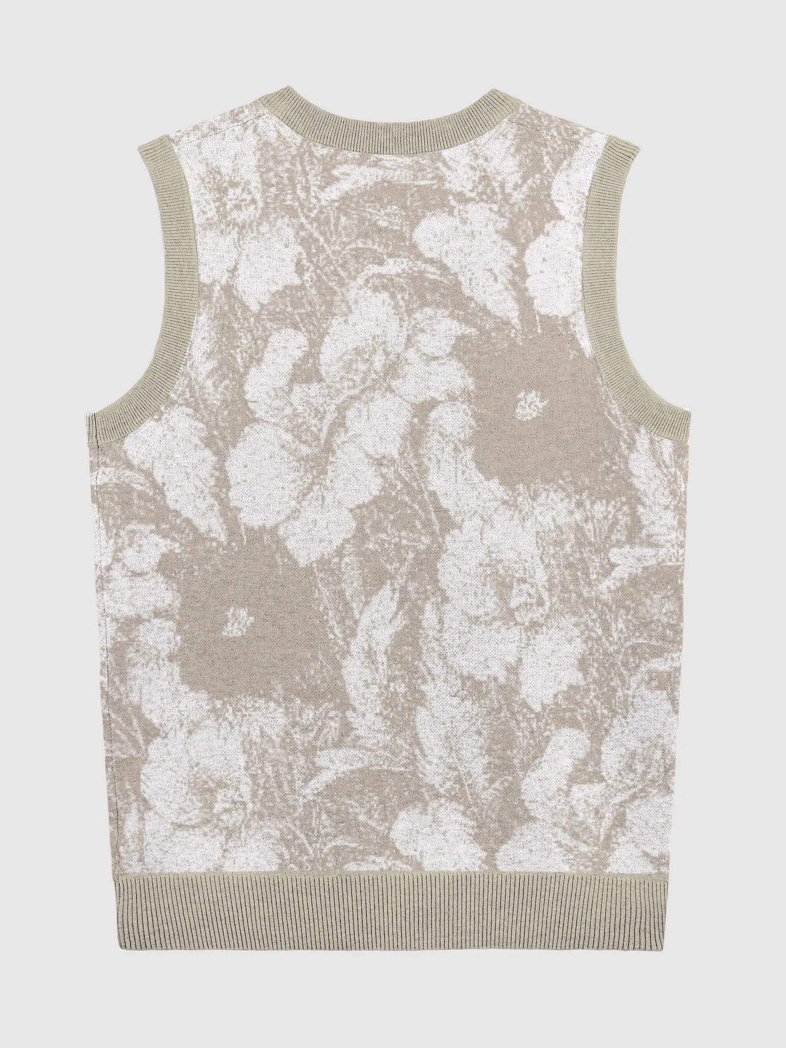 Floral Bliss III Knitted V-Neck Vest product image (2)