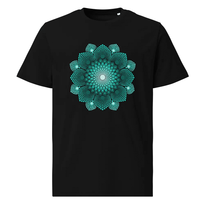 Turquoise Dot Mandala Unisex Organic T-Shirt product image (4)