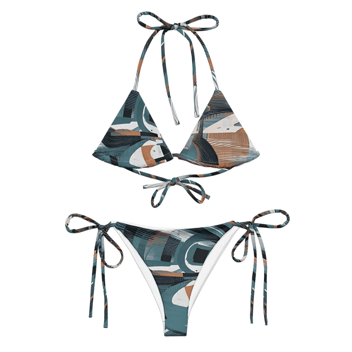 Abstract Lithographic Pattern Design String Bikini - V13 product image (1)