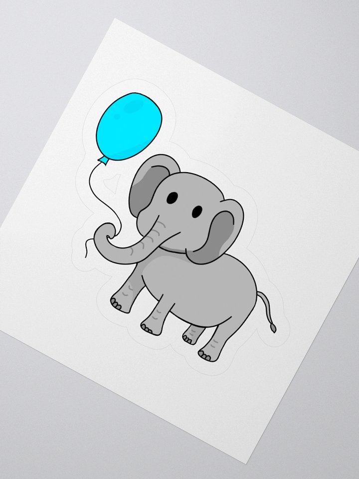 Elephant Holding Balloon Sticker product image (2)