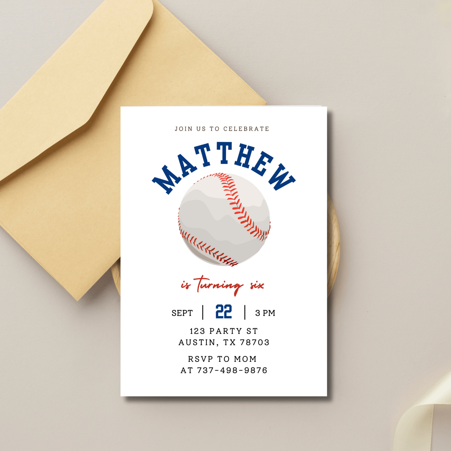 Baseball Birthday Invitation Template – Canva Editable Sports Birthday Invite product image (3)