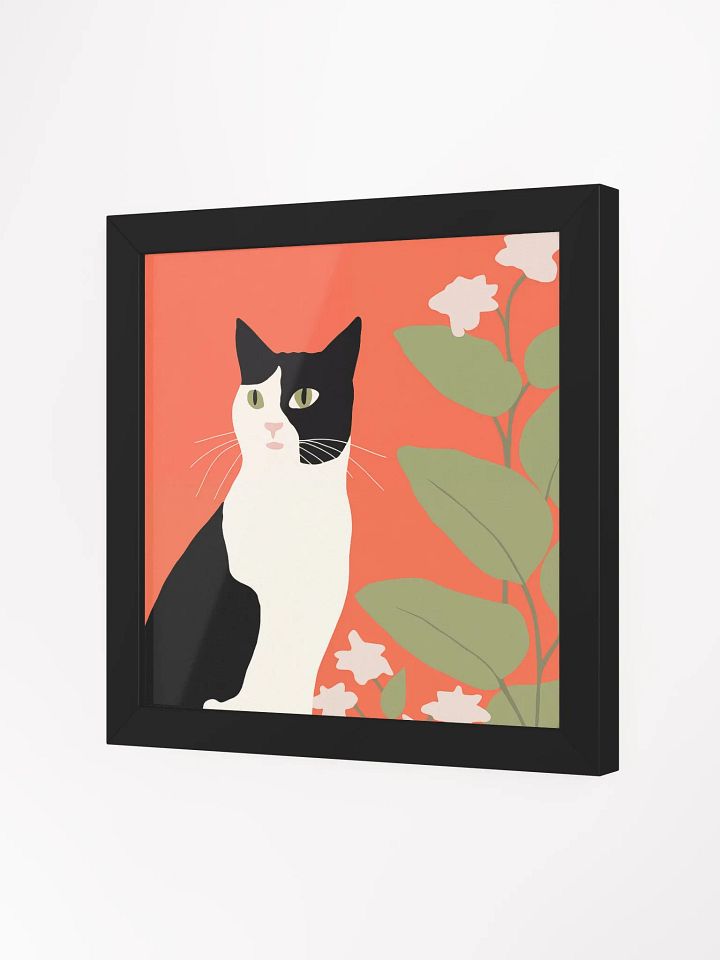 Minimalist Cat and Plant Framed Poster product image (15)