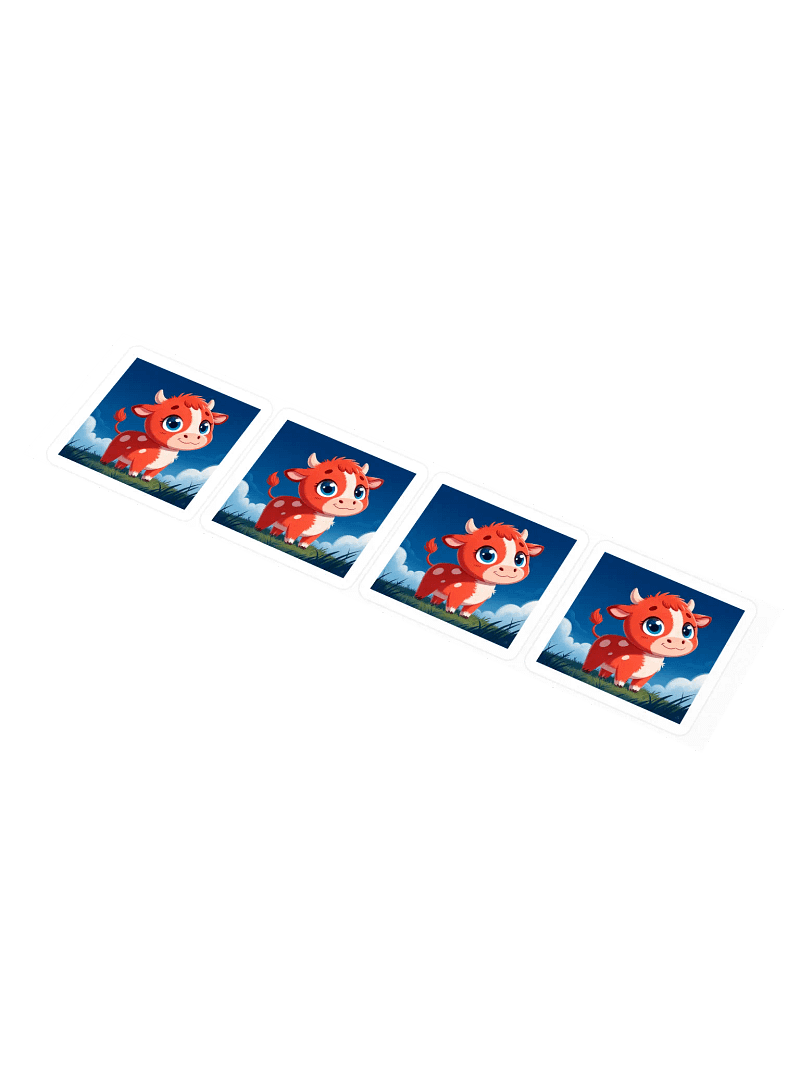 Cute Cow Kiss Cut Stickers