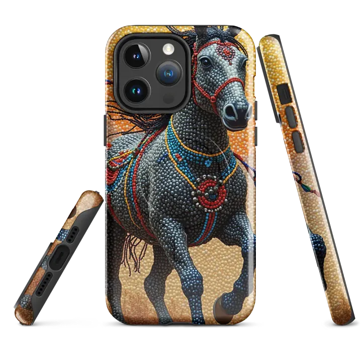Beaded Horse Red Medalion iPhone® MagSafe® Tough Case product image (1)