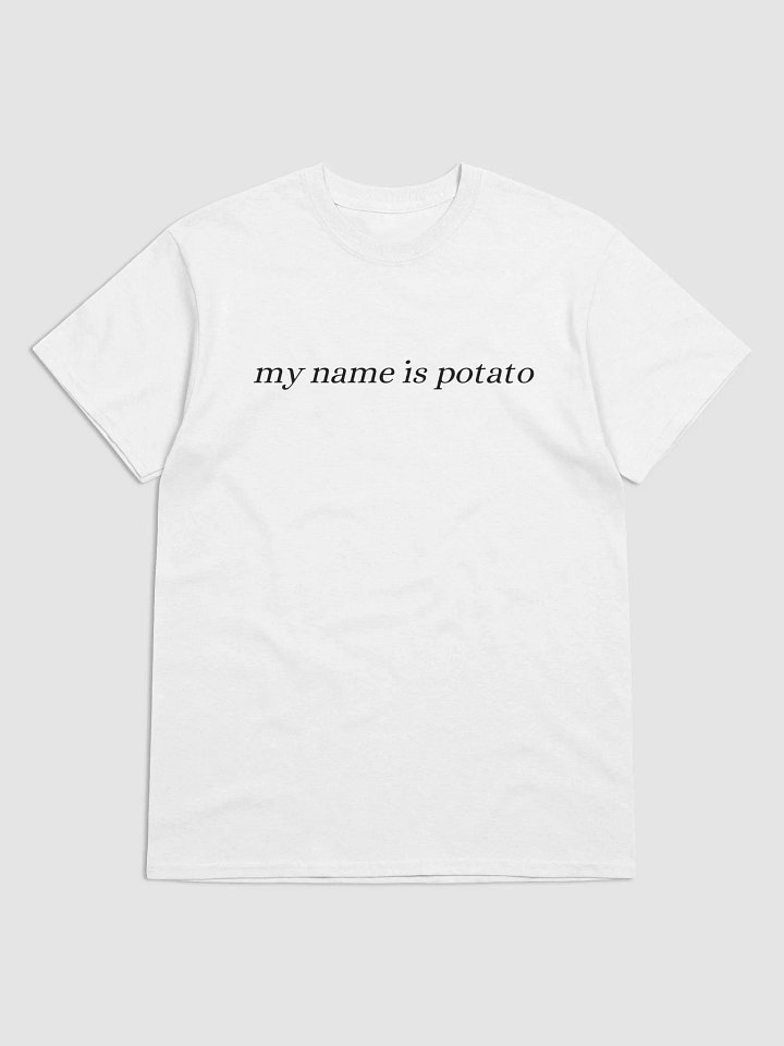 'my name is potato' shirt (black lettering) product image (4)