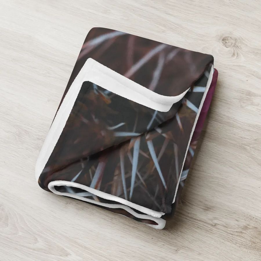 Pink Desert Flower Throw Blanket product image (6)