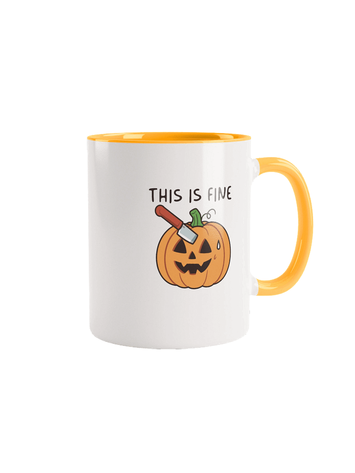 This Is Fine Jack-O'-Lantern Ceramic Mug product image (3)