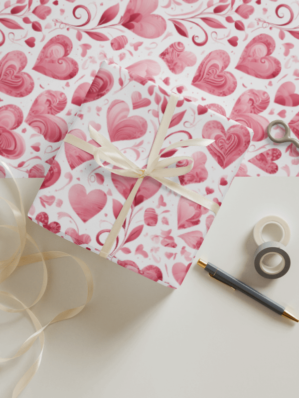 Pretty Hearts Wrapping Paper Set of 3 product image (1)