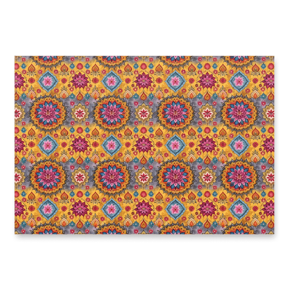 Wrapping Paper with Indian Sari Pattern Inspired Watercolor Design product image (3)